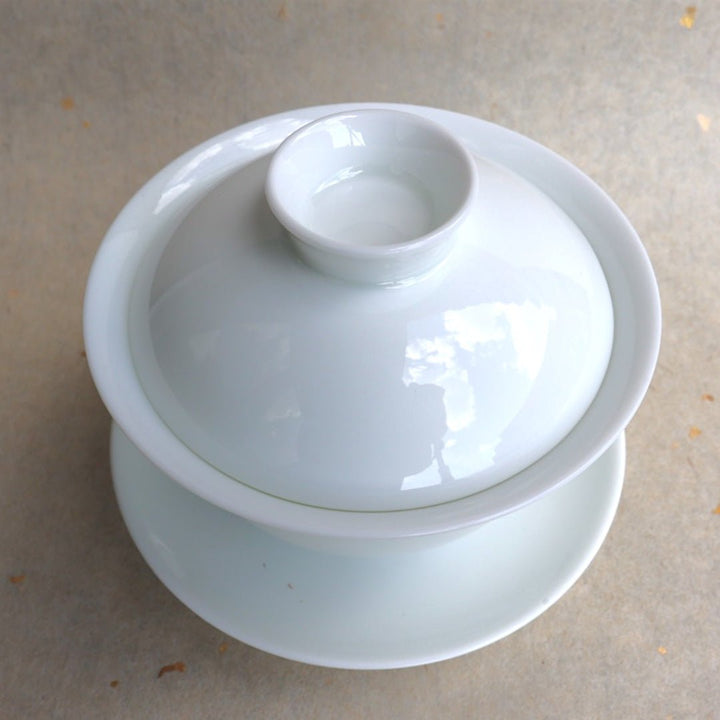 Jingdezhen Authentic White Jade “Party” Gaiwan - Tea and Whisk