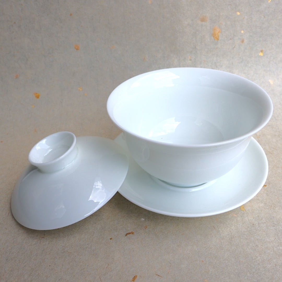 Jingdezhen Authentic White Jade “Party” Gaiwan - Tea and Whisk