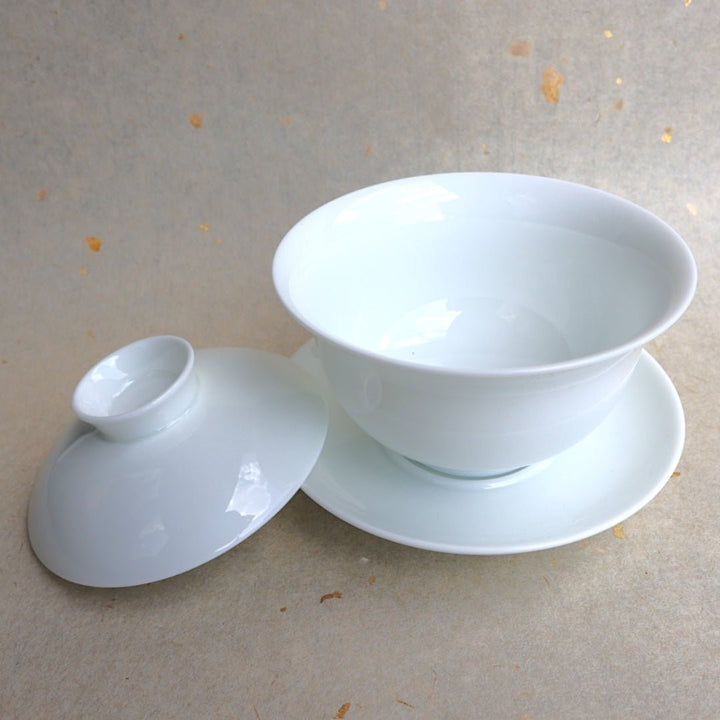 Jingdezhen Authentic White Jade “Party” Gaiwan - Tea and Whisk