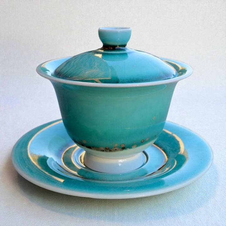 Jingdezhen "Azure Veil" Gaiwan And Teacups - Tea and Whisk