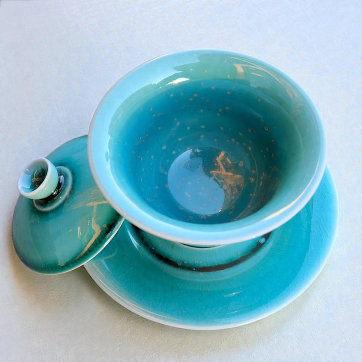 Jingdezhen "Azure Veil" Gaiwan And Teacups - Tea and Whisk