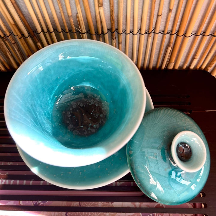 Jingdezhen "Azure Veil" Handmade Gaiwan And Teacups - Tea and Whisk