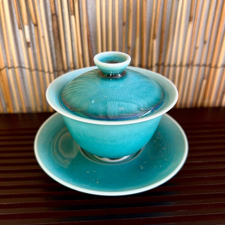 Jingdezhen "Azure Veil" Handmade Gaiwan And Teacups - Tea and Whisk