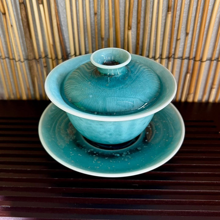 Jingdezhen "Azure Veil" Handmade Gaiwan And Teacups - Tea and Whisk