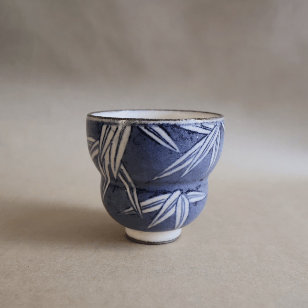 Jingdezhen "Bamboo Forest" Qinghua Gaiwan and Teacups - Tea and Whisk