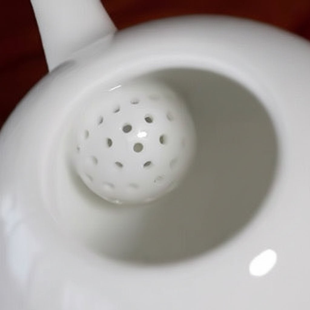 Jingdezhen “Beauty Shoulder” Pure White Jade Porcelain Gongfu Teapot - Tea and Whisk