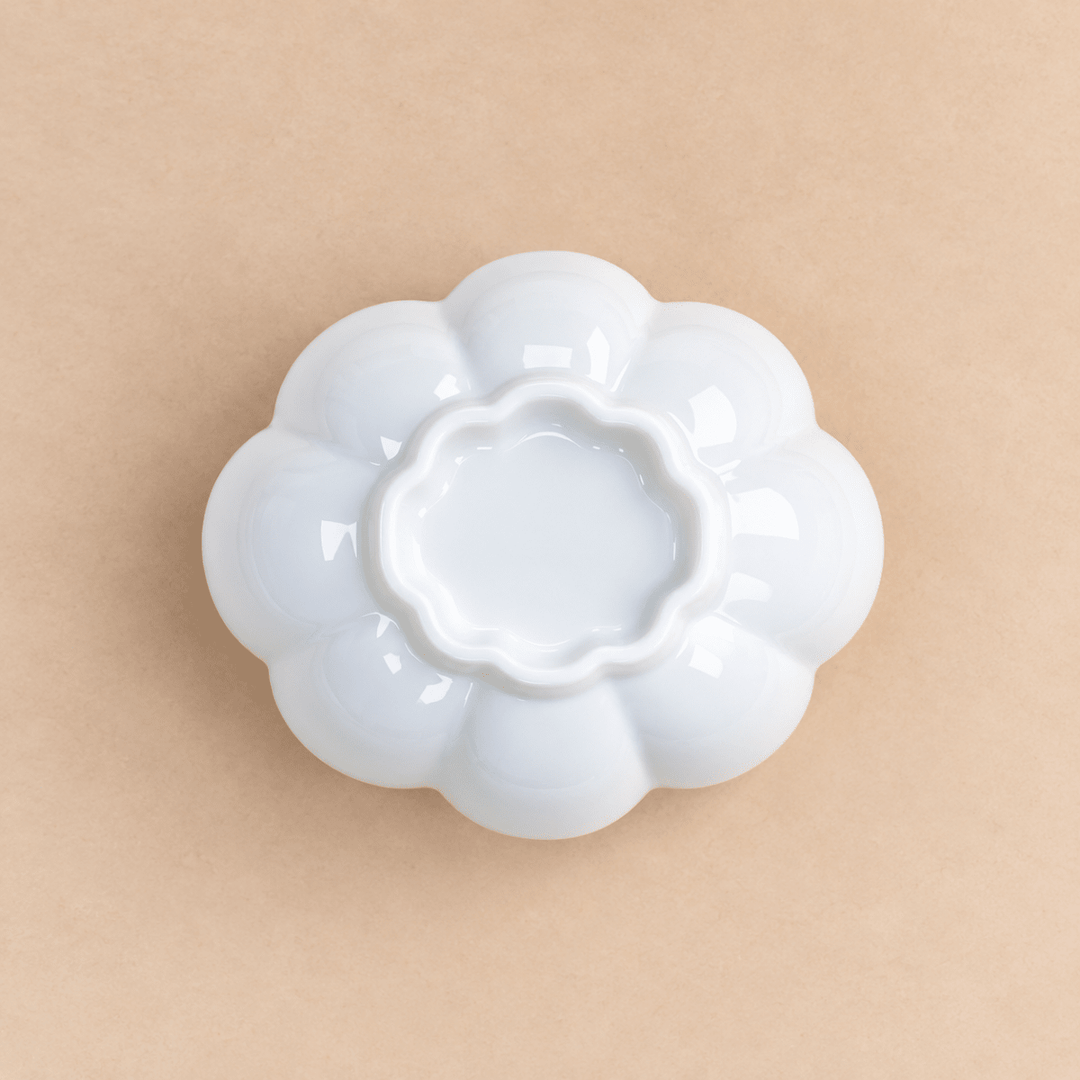 Jingdezhen "Begonia Boat" White Jade Teacup 40ml - Tea and Whisk