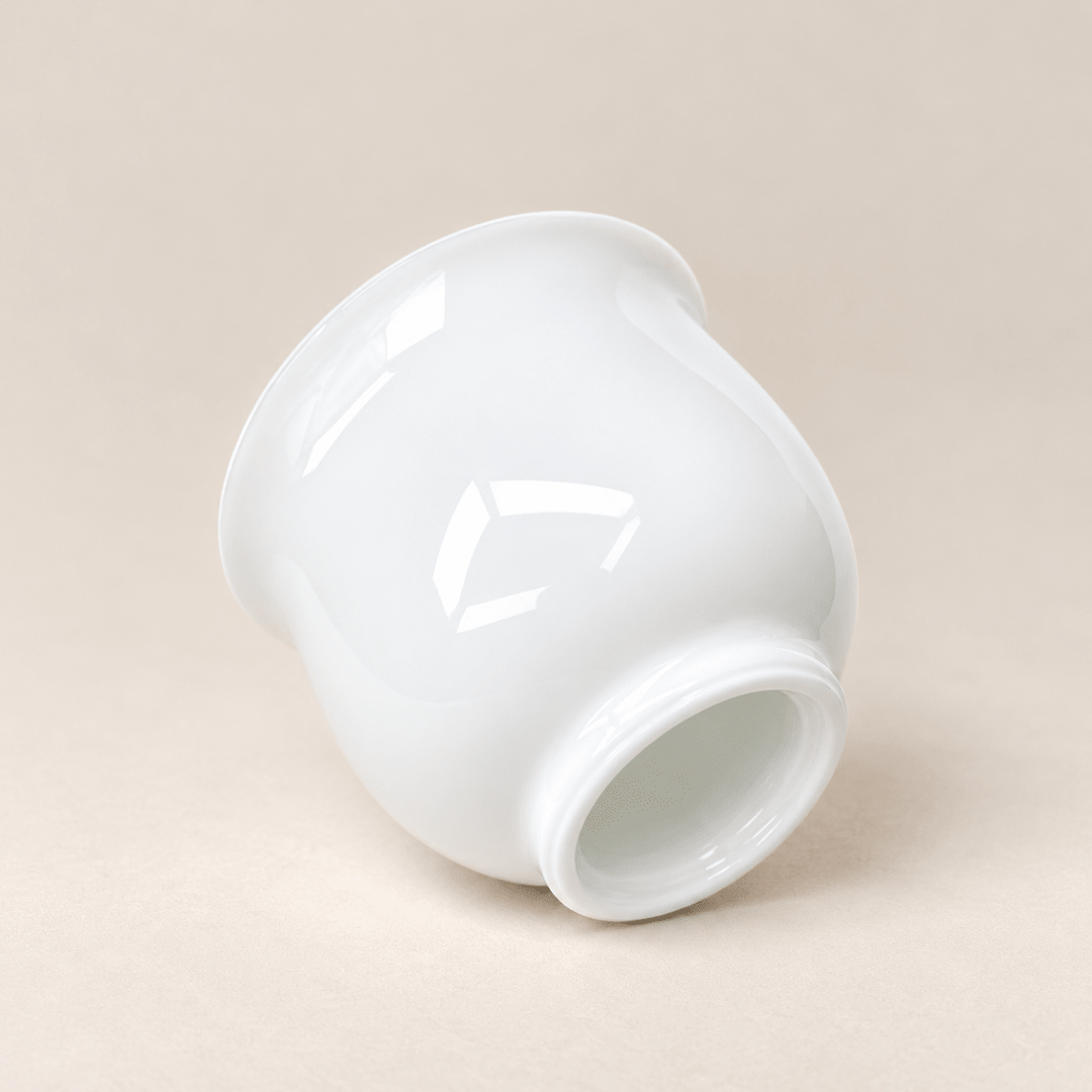 Jingdezhen "Fulu" Handcrafted White Jade Teacup 45ml - Tea and Whisk