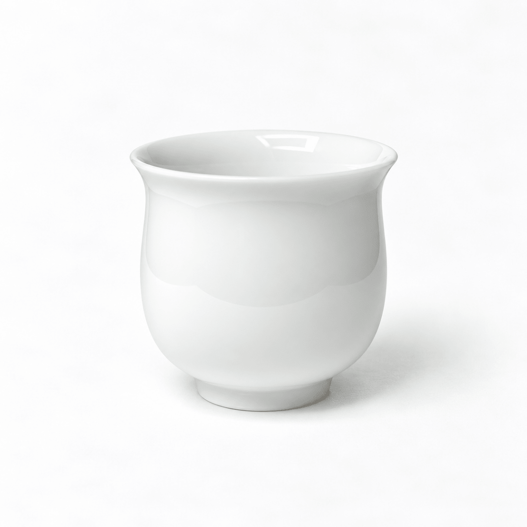 Jingdezhen "Fulu" Handcrafted White Jade Teacup 45ml - Tea and Whisk