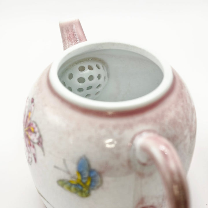 Jingdezhen Hand-Painted "Blushing Lily" Teapot 130ml - Tea and Whisk