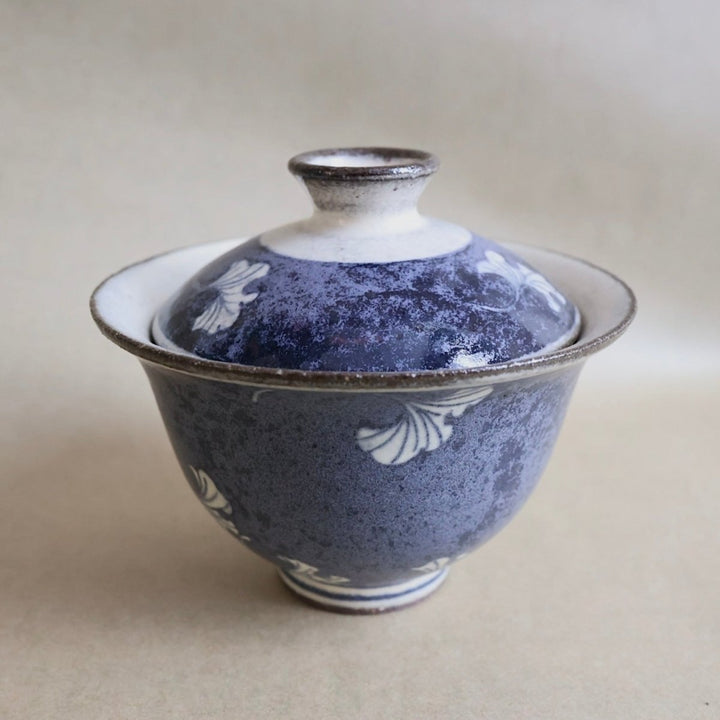 Jingdezhen Hand - Painted "Cerulean Tales" Qinghua Gaiwan - Tea and Whisk