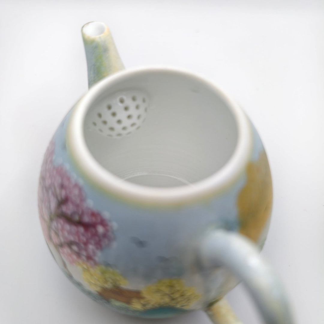 Jingdezhen Hand-Painted "Riverside Pavilion" Teapot - 160ml - Tea and Whisk
