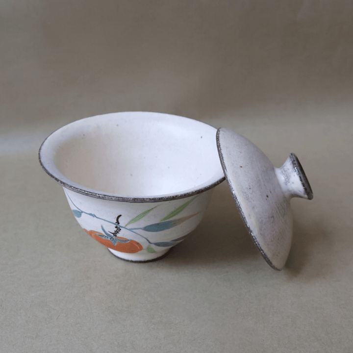 Jingdezhen Hand - Painted "Sweet Harvest" Gaiwans - Tea and Whisk
