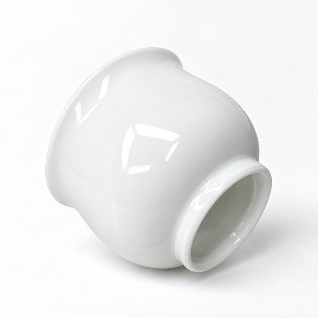 Jingdezhen "Huabao" Large White Jade Teacup 150ml - Tea and Whisk