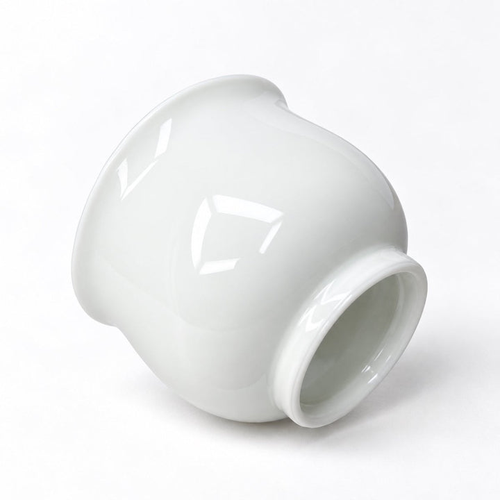 Jingdezhen "Huabao" Large White Jade Teacup 150ml - Tea and Whisk