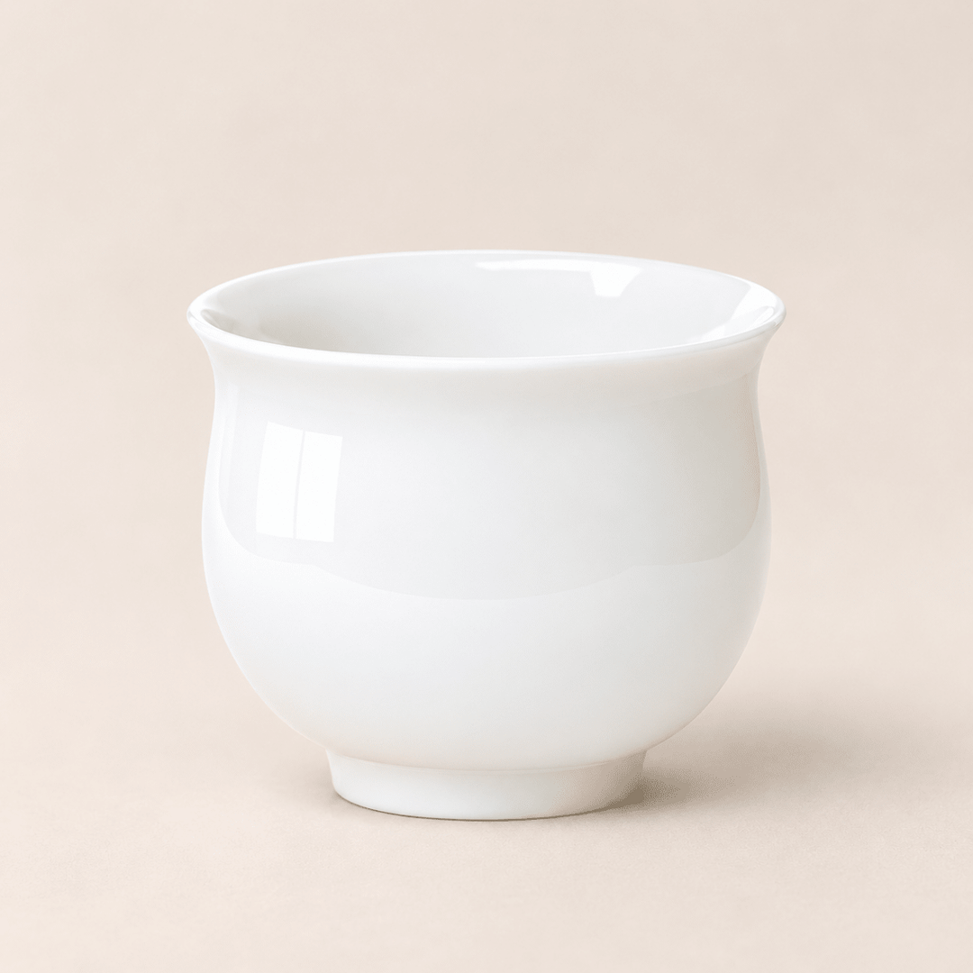 Jingdezhen "Huabao" Large White Jade Teacup 150ml - Tea and Whisk