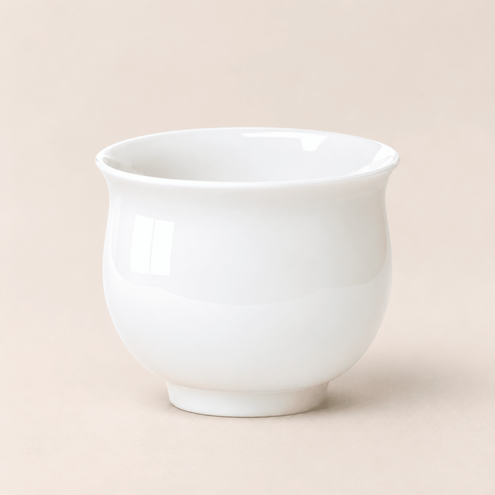 Jingdezhen "Huabao" Large White Jade Teacup 150ml - Tea and Whisk