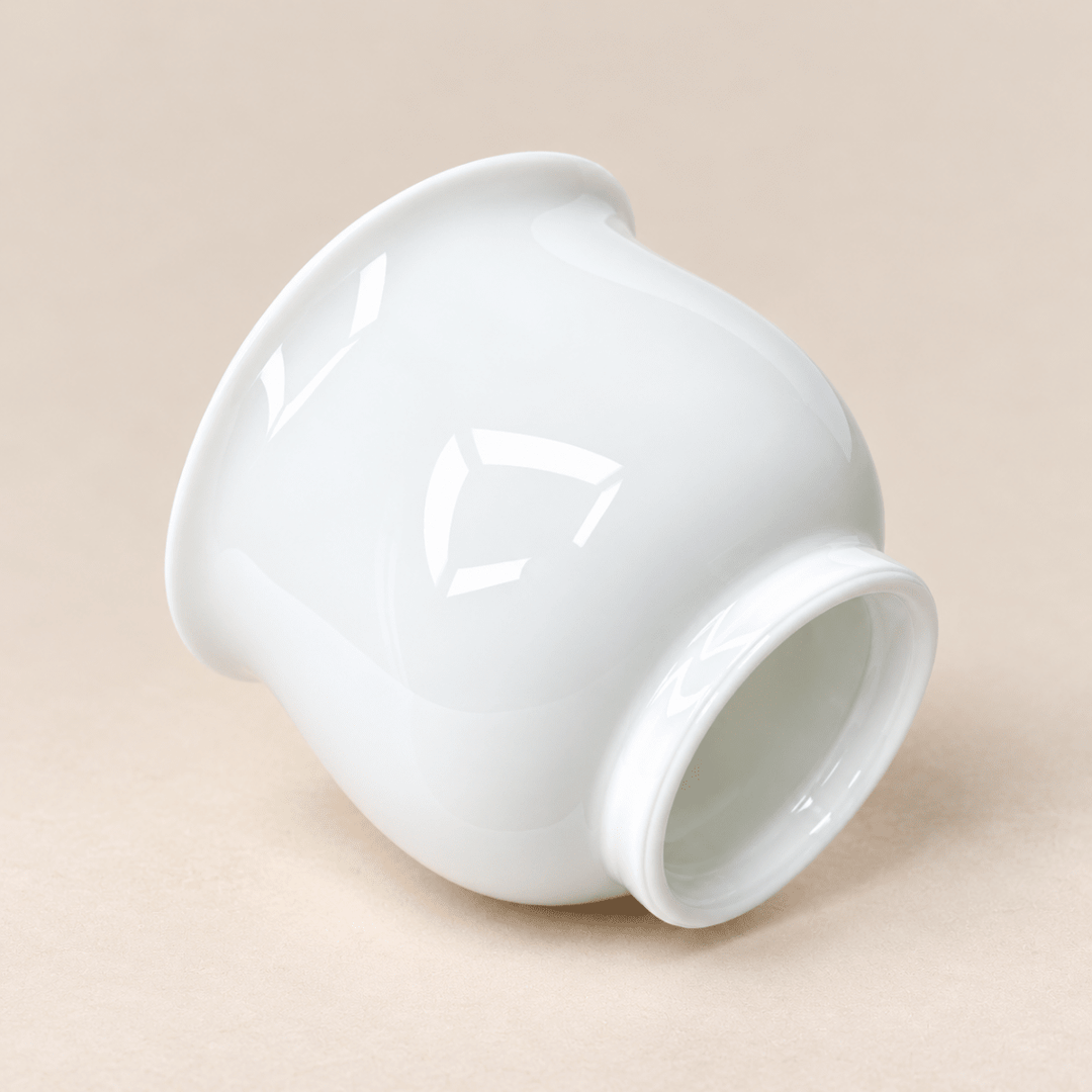 Jingdezhen "Huabao" Large White Jade Teacup 150ml - Tea and Whisk