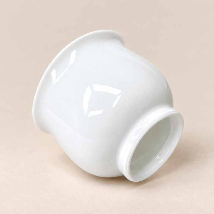 Jingdezhen "Huabao" Large White Jade Teacup 150ml - Tea and Whisk
