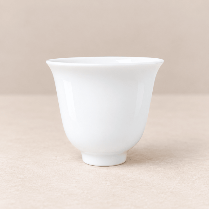 Jingdezhen "Huashen" White Jade Porcelain Teacup 60ml - Tea and Whisk