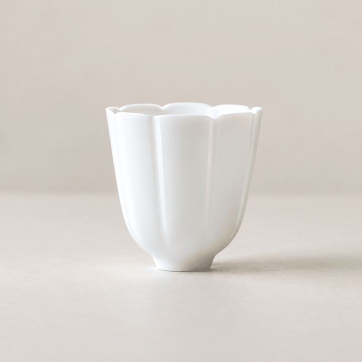 Jingdezhen "Lotus Petal" Aroma White Jade Porcelain Teacup 45ml - Tea and Whisk