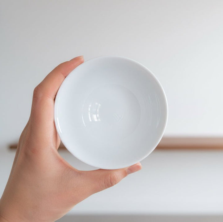 Jingdezhen "Meditation" Teabowl White Jade Large Teacup - Tea and Whisk