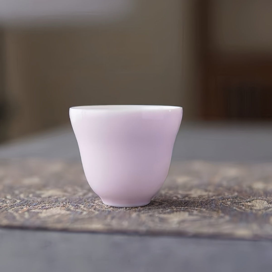 Jingdezhen “Moonlit Tulip” Pink Butter Jade Teapot and Teacups collection - Tea and Whisk