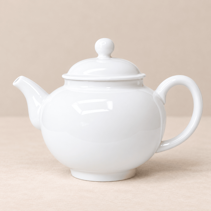 Jingdezhen “Ru yi” Large White Graceful Jade Gongfu Teapot 380ml - Tea and Whisk