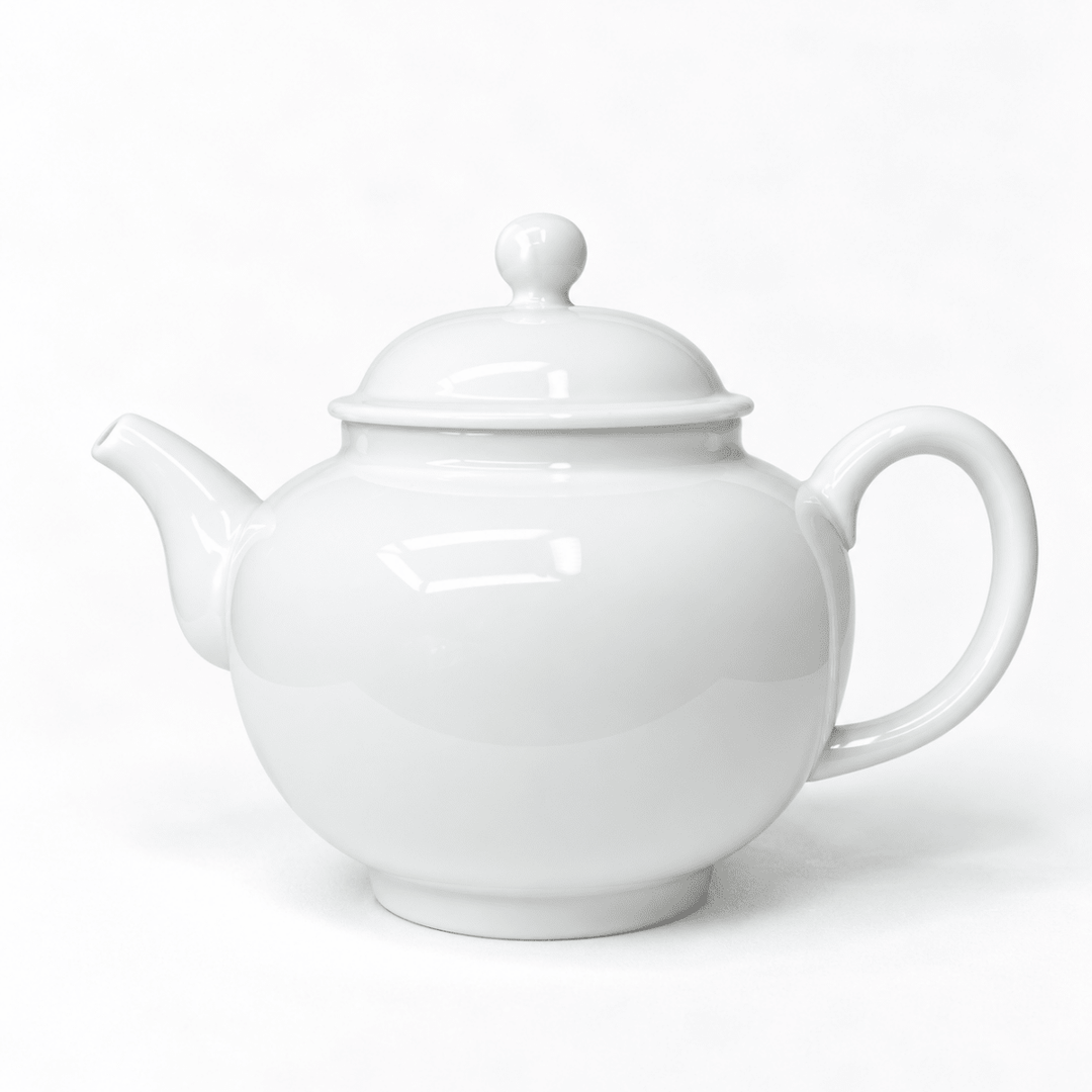Jingdezhen “Ru yi” White Graceful Jade Gongfu Teapot 380ml - Tea and Whisk