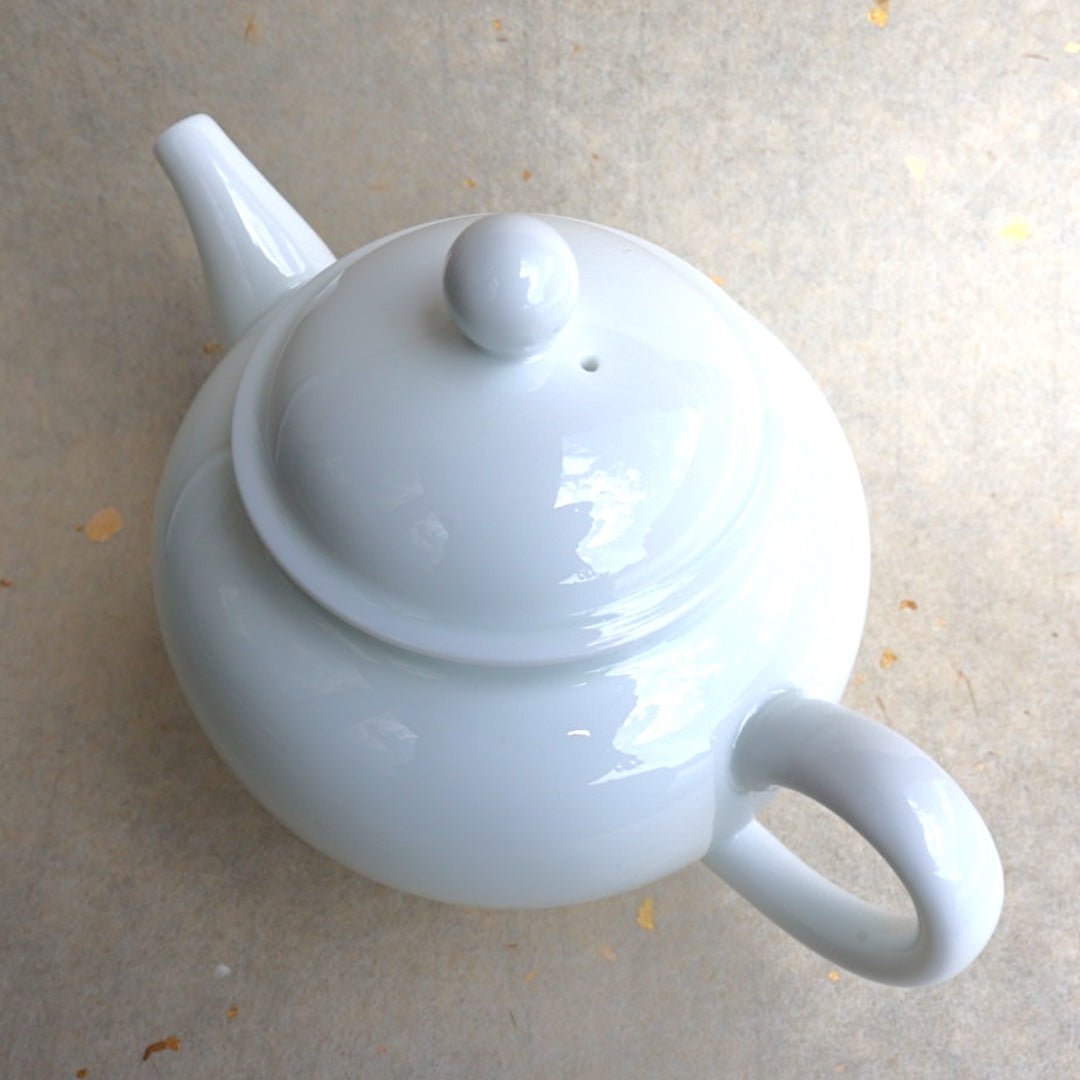 Jingdezhen “Ruyi” White Graceful Jade Gongfu Teapot - Tea and Whisk