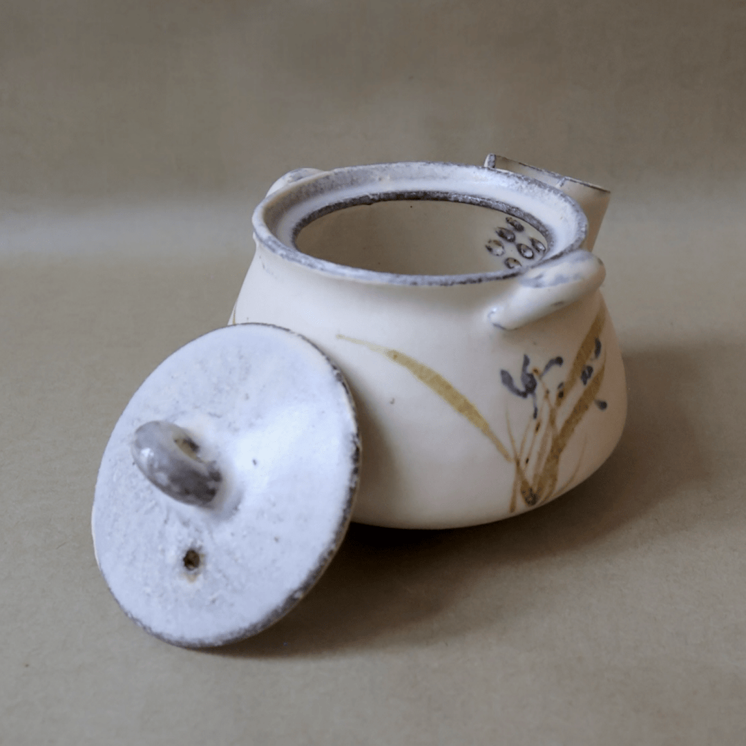 Jingdezhen Stoneware "Iris Bloom" Easy Gaiwan - Tea and Whisk