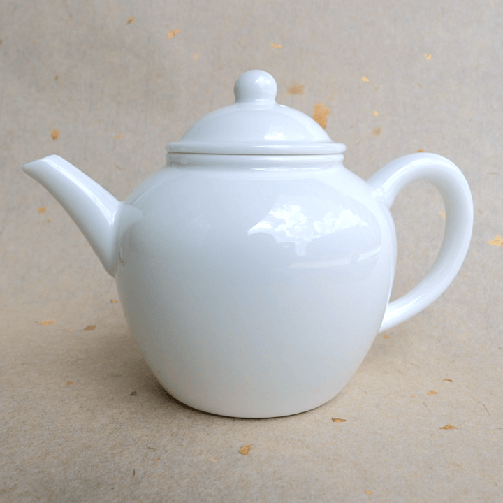 Jingdezhen “Wan Bi” Pure White Jade Porcelain Gongfu Teapot - Tea and Whisk