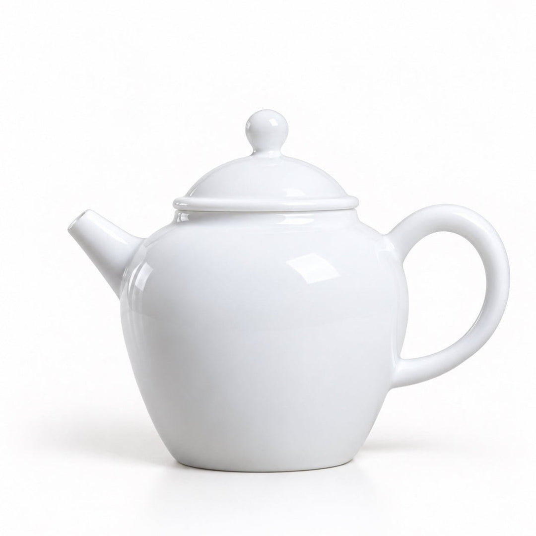 Jingdezhen “Wan Bi” Pure White Jade Porcelain Gongfu Teapot 140ml - Tea and Whisk