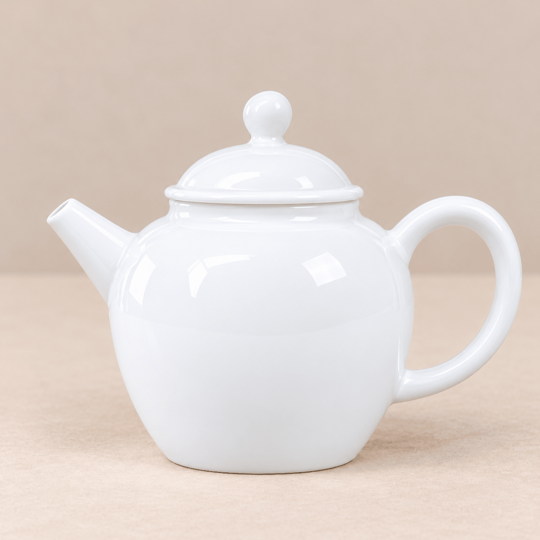 Jingdezhen “Wan Bi” Pure White Jade Porcelain Gongfu Teapot 140ml - Tea and Whisk
