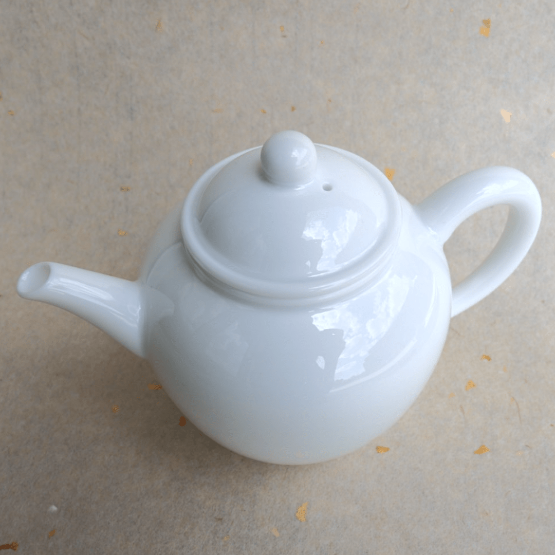 Jingdezhen “Wan Bi” Pure White Jade Porcelain Gongfu Teapot - Tea and Whisk