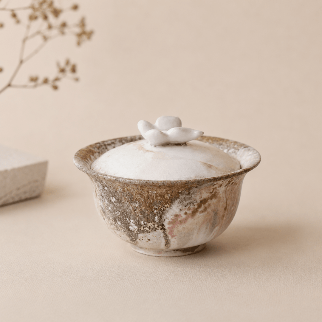 Jingdezhen Wood-Fired Handmade Gaiwan - Tea and Whisk