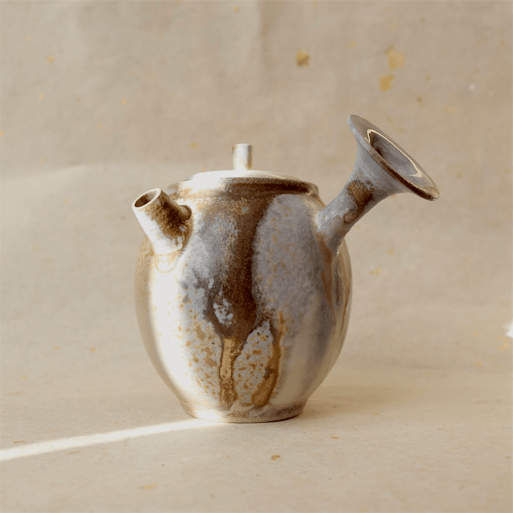 Jingdezhen Wood - Fired Side Handled Teapot - Tea and Whisk