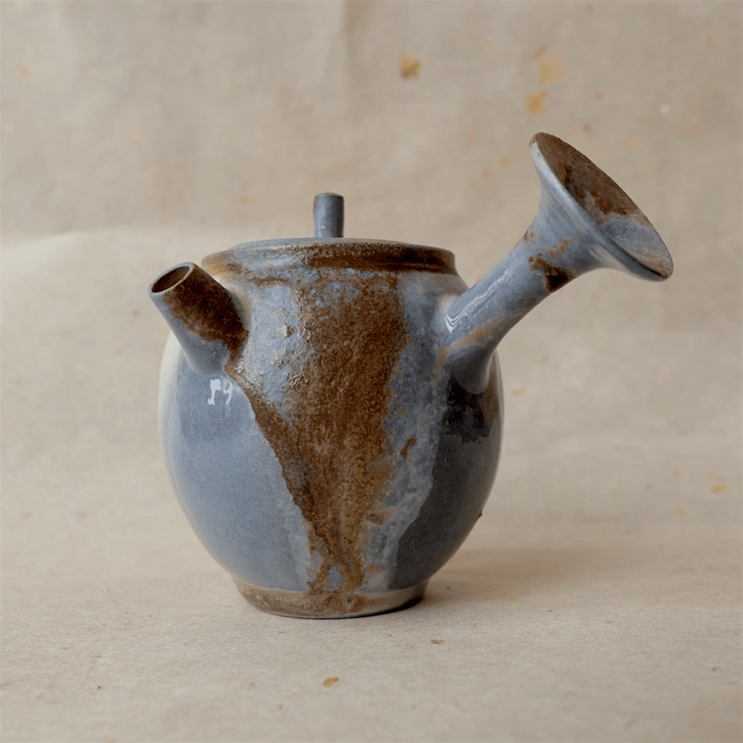 Jingdezhen Wood - Fired Side Handled Teapot - Tea and Whisk