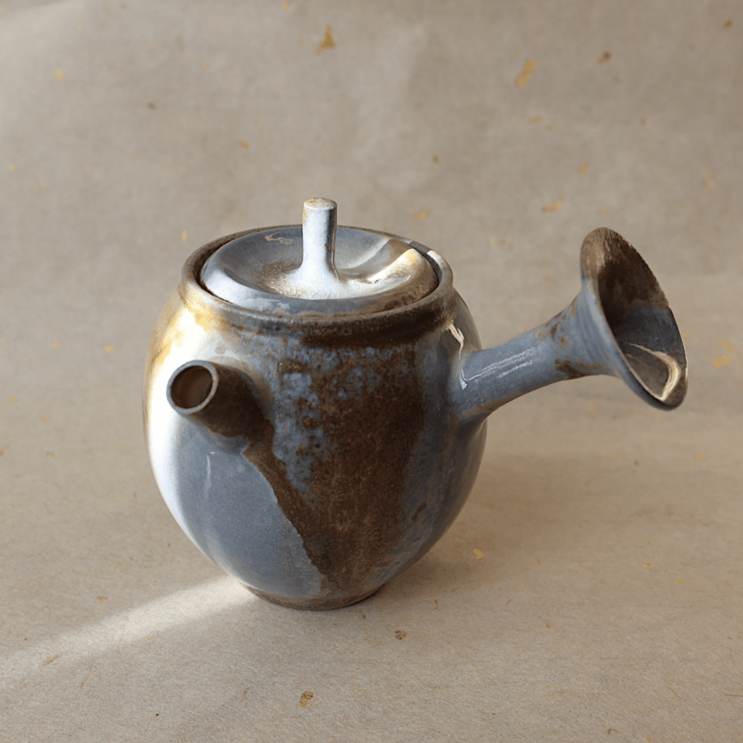 Jingdezhen Wood - Fired Side Handled Teapot - Tea and Whisk