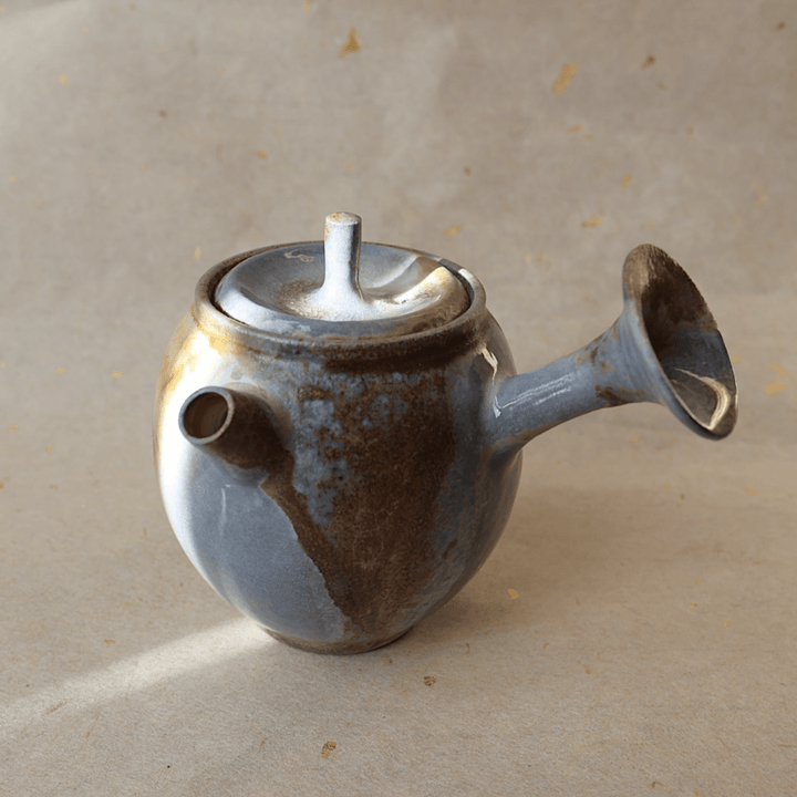 Jingdezhen Wood - Fired Side Handled Teapot - Tea and Whisk