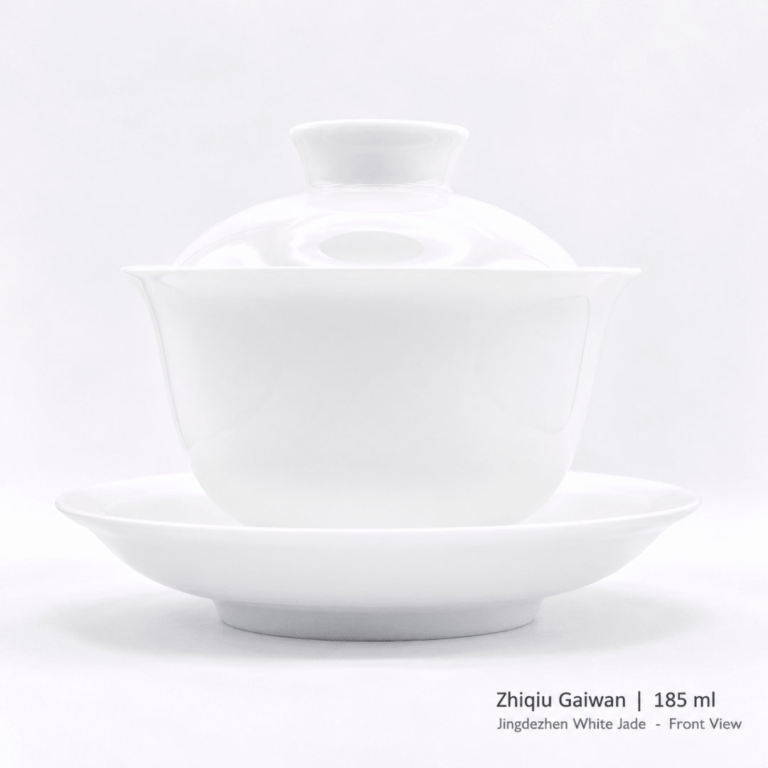 Jingdezhen Zhiqiu White Jade Porcelain Gaiwan – 185ml - Tea and Whisk