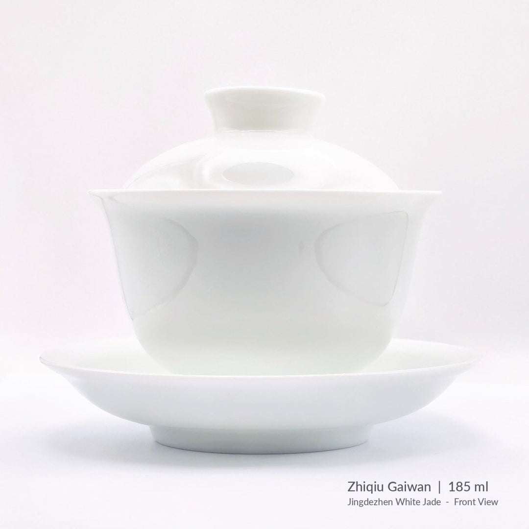 Jingdezhen Zhiqiu White Jade Porcelain Gaiwan – 185ml - Tea and Whisk