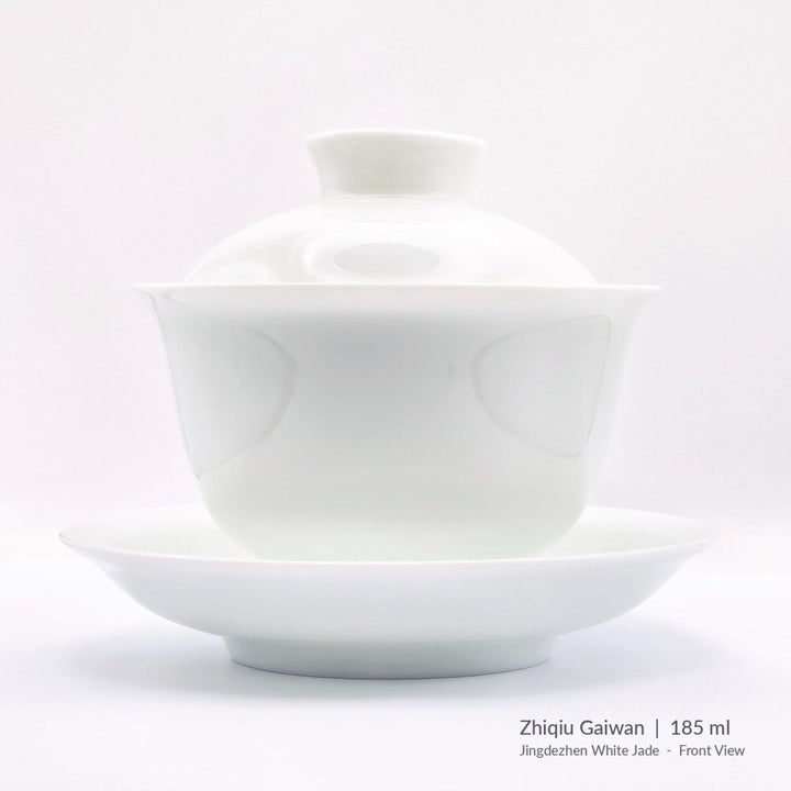 Jingdezhen Zhiqiu White Jade Porcelain Gaiwan – 185ml - Tea and Whisk