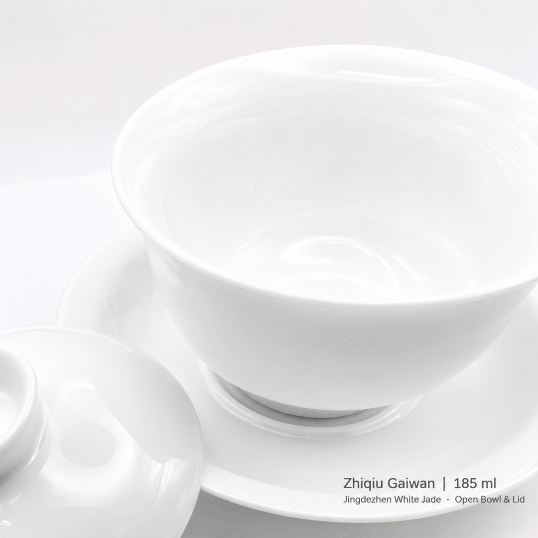 Jingdezhen Zhiqiu White Jade Porcelain Gaiwan – 185ml - Tea and Whisk