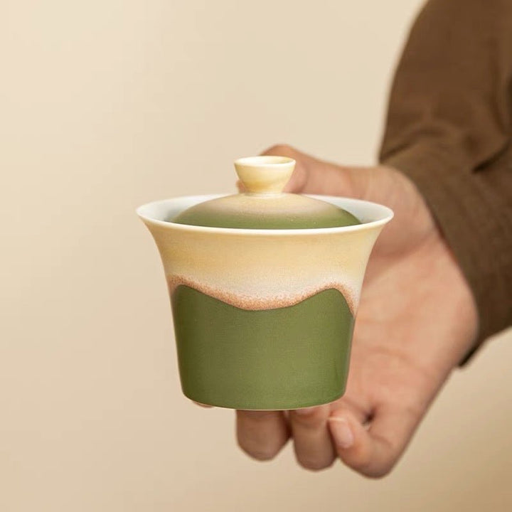 Kiln - Change Glazed Gongfu Tea Set - Mist Mountain Collection - Tea and Whisk