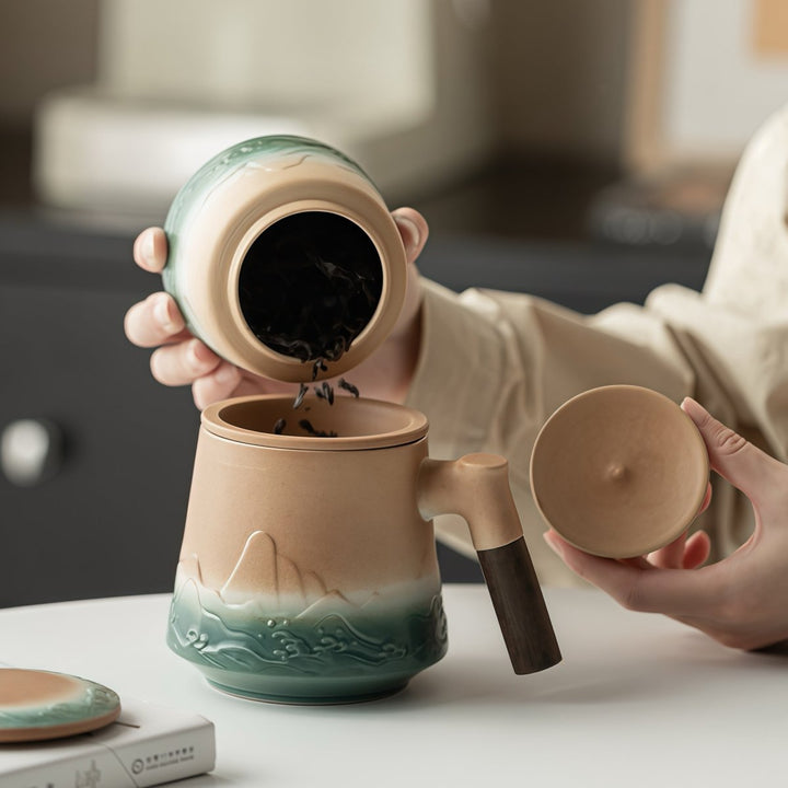 Kiln - Change Office Travel Tea Mug with Infuser - Tea and Whisk