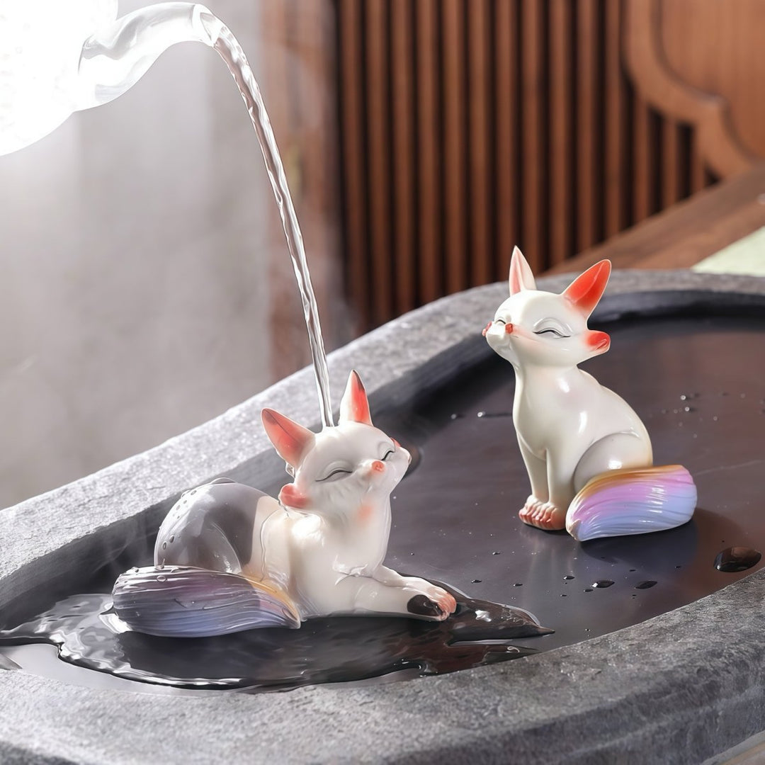 Kitsune Fox Color - Changing Tea Pet - Tea and Whisk