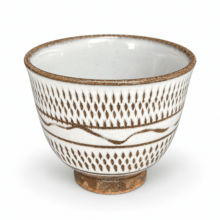 Koshiwarayaki Brown Tobi-Ganna Teacup - Tea and Whisk