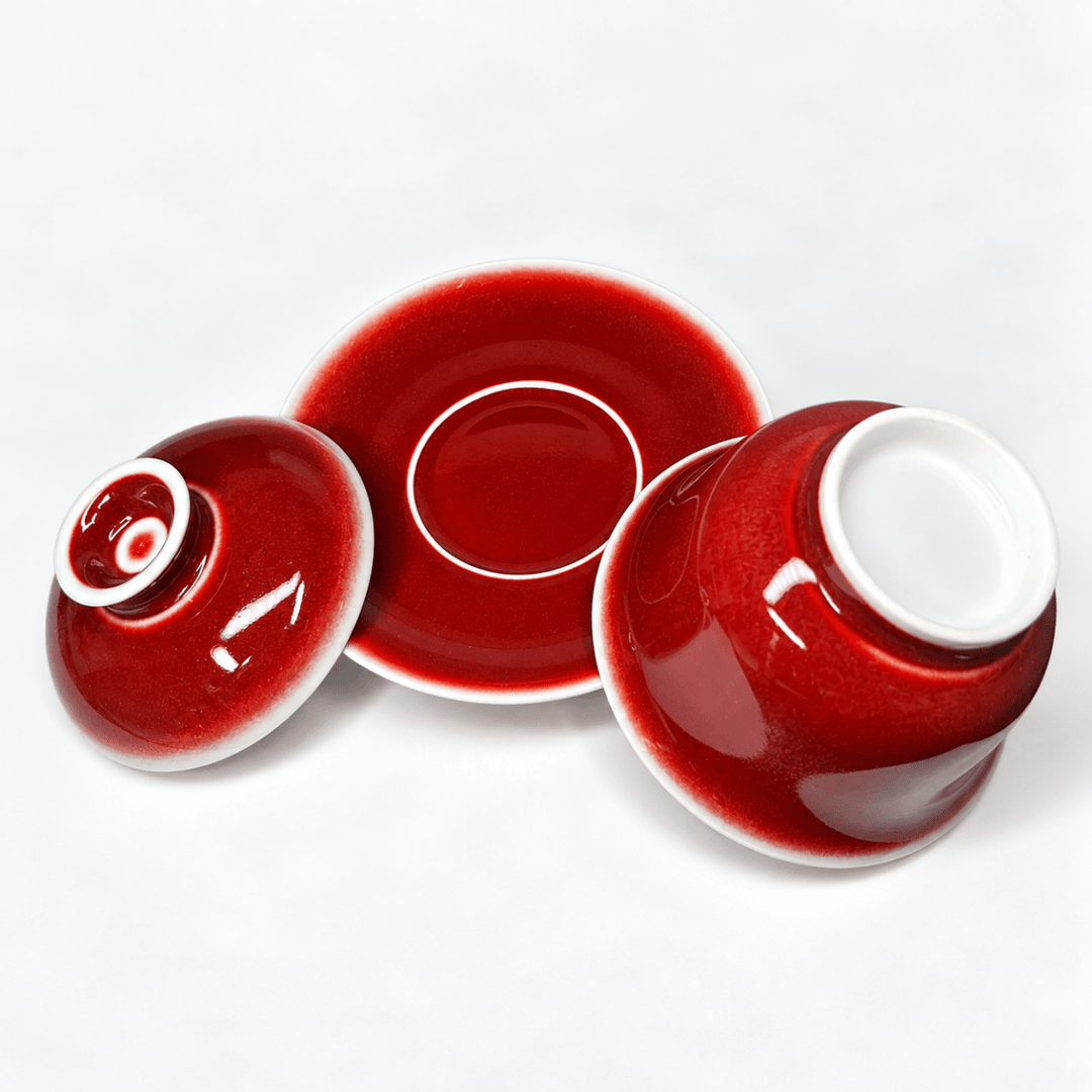 Langhong Gaiwan- Legendary Copper Red of Jingdezhen - Tea and Whisk