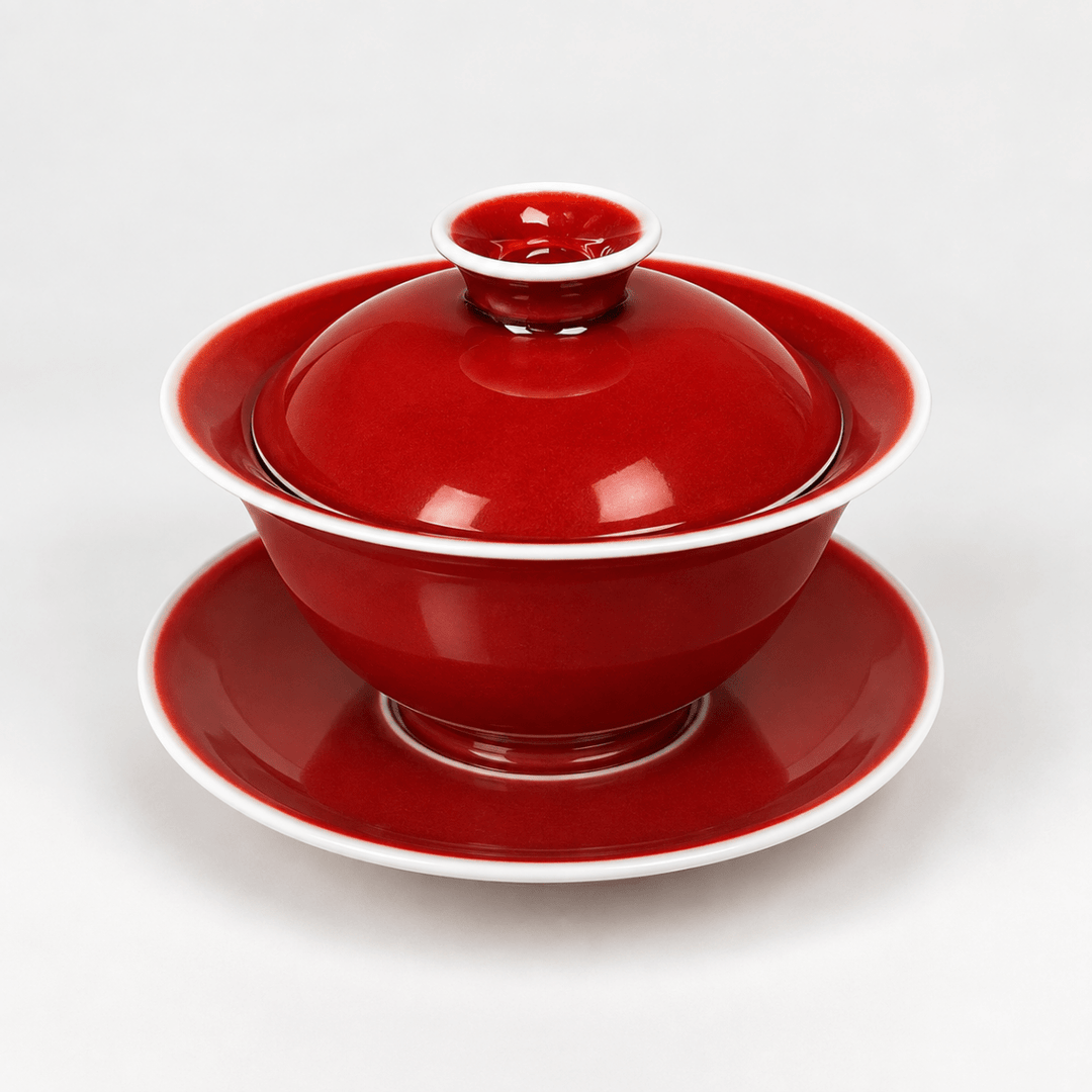 Langhong Gaiwan- Legendary Copper Red of Jingdezhen - Tea and Whisk